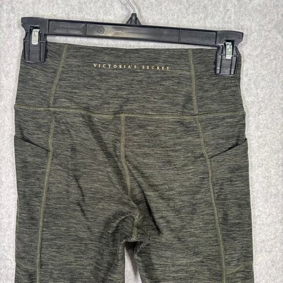 Victorias Secret Leggings XS 2 Ultimate Pockets 7/8 Army Olive Heathered Active - Picture 9 of 12